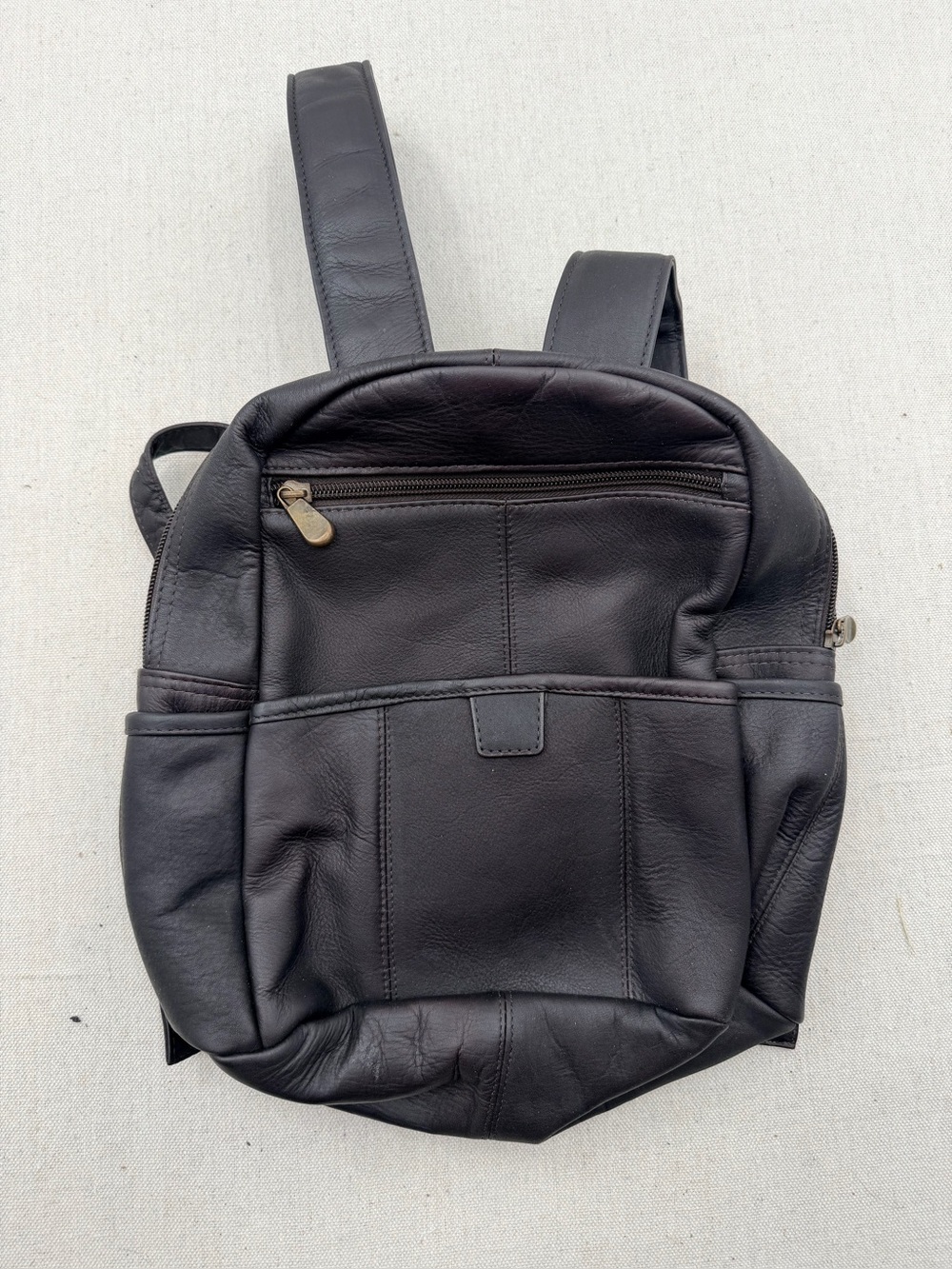 Le Donne Leather Men's Backpack - Black